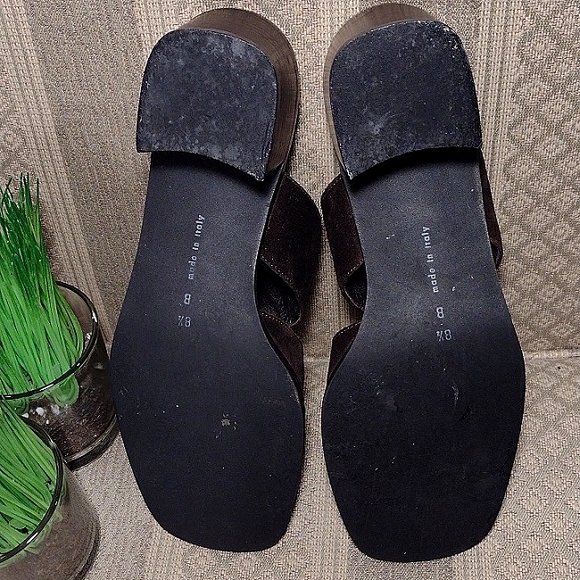 Calvin Klein Double Band Suede Logo Sandals - Picture 5 of 14